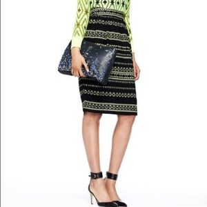 J.crew neon patterned skirt size 10 with pockets!